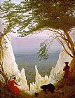 Caspar David Friedrich Chalk Cliffs on Rugen painting